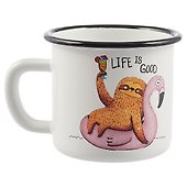 Кружка Ленивец Life is good (эмаль) (300 мл) (12-Wenbang-AB-2) - 0