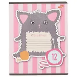 Тетрадь в клетку Academy Style, "Большие зверьки", 12 листов, в ассортименте