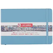 Блокнот для зарисовок 21*15см 80л "Art Creation" 140г/м2, 7БЦ, синий, Fabriano 