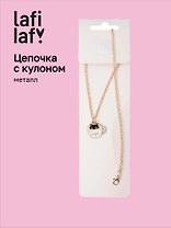 Кулон Котик в кружке (металл) (2х2) (12-Kainli-K1) (Lafilaf)