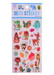 Наклейки  Веселые животные (LXE-035)(LXE-010)(9,8*20.5)