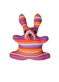 Игрушка-антистресс Зайка в полоску розовый (BH85511) (22х18)