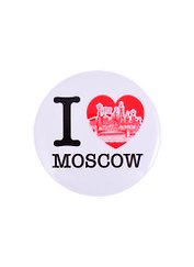Значок круглый Москва I love 44мм мет. (50-19-03)