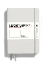 Книга для записей A5, 125 листов, нелинованная "Medium", твердая обложка, Серый светлый, Leuchtturm1917