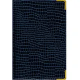 Ежедневник полудат. А5 192л "Prestige. Iguana" темно-синий, иск.кожа, мет.уголки, поролон, тон.бумага, золот.торец, справ.мат-лы, ляссе, Listoff