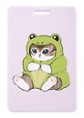 Чехол для карточек вертикальный Kawaii Котик кигуруми (лягушка) (ДК2024-460)