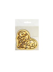 Фигурка для декупажа Сердце-36 резное (141256) (игрушка из дерева) (упаковка)