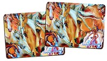 Доска для нарезки Фантазии о лошадях (CB-01-Fhorse) (стекло) (30x20x0,4) (в подар.упаков.) GiftLand
