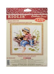 Набор для вышивания крестом Риолис Рыбалка (1470) (547287) (30х30см) (упаковка)