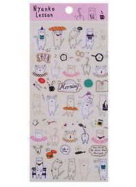 Наклейки коты 2 вида микс, 9,1 х 20 см