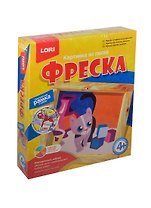 LORI Кп-022 Картина из песка Фреска Любопытный котенок (+рамка) (набор д/творч.) (4+) (коробка)