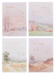 Тетрадь 110л лин. "4 seasons" ПВХ-обл., ассорти