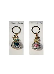 Брелок со стразами Сумочка (19-15) металл