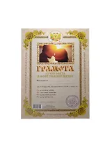 Грамота Лучик света в моей темной жизни (Мастер)