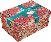 Коробка подарочная "Бирюзовые огурцы" 22*15*10см