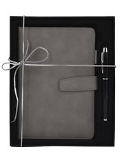 Набор канцелярский "Gray" книга для записей, ручка шариковая 