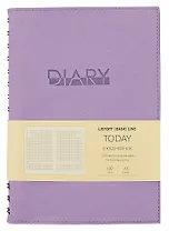 Ежедневник недат. А5 192л "Today" сиреневый, иск.кожа, интегр.переплет, тонир.блок, тисн.фольгой, евроспираль, офсет