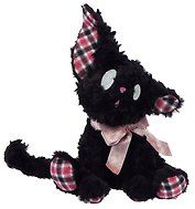 Мягкая игрушка Котик с бантом (Корниш рекс) (черный) (35см) (12-202602-MSHN9_1)