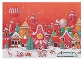Адвент-календарь с окошками-сюрпризами (картон) (41,5х29,5) (92295) - 0