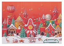 Адвент-календарь с окошками-сюрпризами (картон) (41,5х29,5) (92295)
