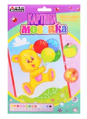 Набор для творчества Arte Nuevo Картина Мозаика Мишка объемная мозаика из EVA DT-1016-9