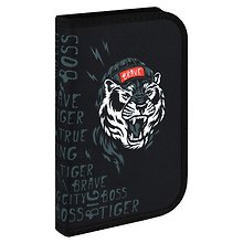 Пенал корпусный с 1 отделением "Дерзкий тигр", 21*13,5*2,7см, Феникс+