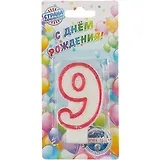 Свеча для торта цифра 9 (7 см)