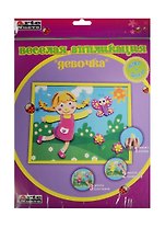 Набор Веселая аппликация Девочка (DT-1008-34) (д/дет. творч.) (3+) (упаковка)