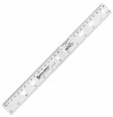 Линейка 30см "Сrystal" пластик, прозрачная, BRAUBERG