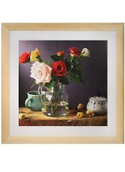 Картина Розы и физалисы (MC-55) (40х40)