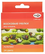 Мелки восковые 24 цветов "Мультики", Гамма