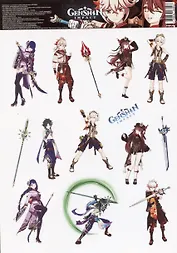 Набор наклеек Genshin Impact V1