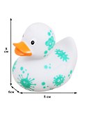 Игрушка для ванной, уточка резиновая FUNNY DUCKS "Уточка вирус" (1308) - 1