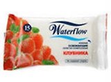 Waterflow. Влажные освежающие салфетки универсальные Клубника (4005) (15шт) (упаковка) (Хайджин Кинетикс)