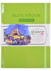 Скетчбук 150*200 50л "Veroneze" салатовый, акварель., 200г/м2