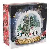 Коробка подарочная "Новогодние пингвинята" НГ, 20*20*9.5, картон