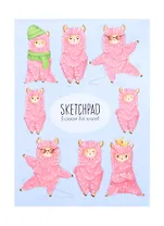 Скетчбук А5 40л "Ламы" 150г/м2, склейка