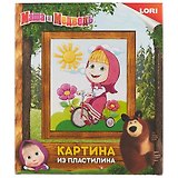Набор для творчества LORI Картина из пластилина Маша и Медведь Маша на велосипеде