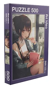 Пазл 500 Аниме девушка с книгой (47х33см) (3+) (коробка) (Art idea)
