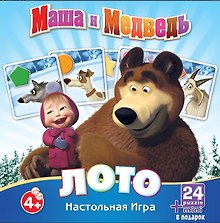 НИ Лото (+пазл) (Маша и Медведь) (12547) (коробка)