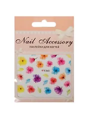 Наклейка декоративная на ногти 1 Цветы 3 70*100 (Nail Accessory) (3+)