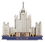 Сувенирный магнит Высотка на Котельнической набережной (Москва) (дерево) (8х8) (ВнКн1)