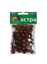 Набор д/творчества Деревянные бусины WDB0464 9*10мм 60шт/упак цв.коричневый