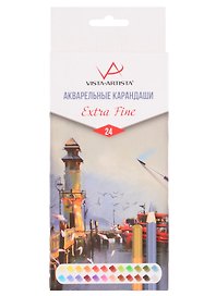 Карандаши акварельные "VISTA-ARTISTA" 24цв Extra Fine, к/к , ВКФ