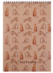 Скетчбук A4 40 листов "Грациозные тигры", нелинованный