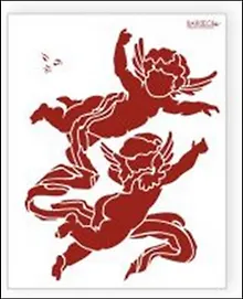 Трафарет пластиковый многоразовый Ангелы (20х25) (Л029)