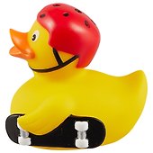 Игрушка для ванной, уточка резиновая FUNNY DUCKS "Уточка скейтбордер" (1943) - 2