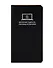 Записная книжка А7+ 56л лин. "Наппа" черный, кожзам, мягк.переплет, тиснен.фольгой, закругл.углы, ляссе, инд.уп - 0
