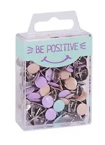 Кнопки силовые "Bе positive" пастельные, 200 штук
