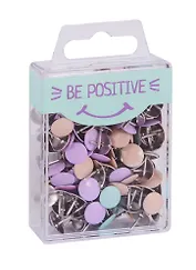 Кнопки силовые "Bе positive" пастельные, 200 штук